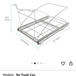 Removable trash can under cabinet,