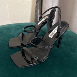 Steve Madden Black Strap Heels 6.5