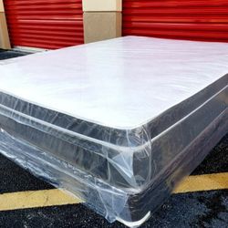 NEW QUEEN PILLOW TOP MATTRESS AND BOX SPRING
