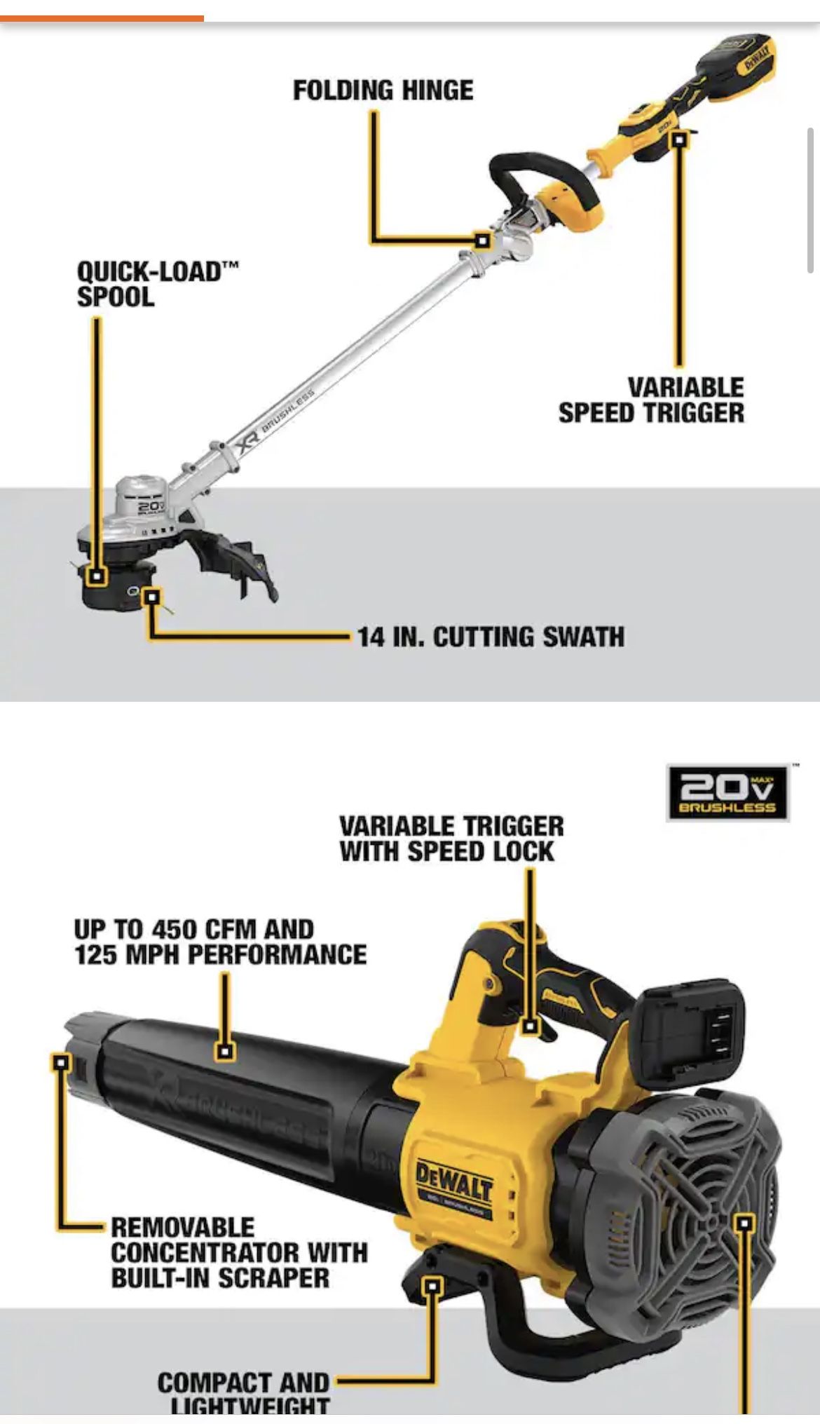 Dewalt 20v Max Dewalt String Trimmer Combo DEWALT 20V MAX Cordless