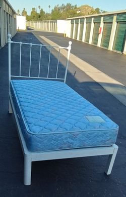 TWIN BED FRAME WITH MATTRESS