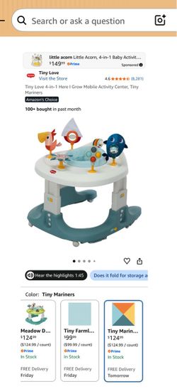 Tiny Love 4-in-1 Baby Activity Center – New