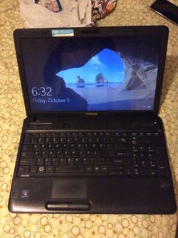 Toshiba 15” Laptop w/charger