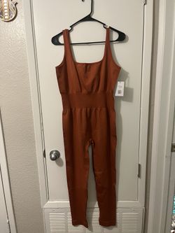 WeWoreWhat Burnt Orange Jumpsuit