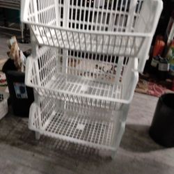 3 Tier Plastic Bins 