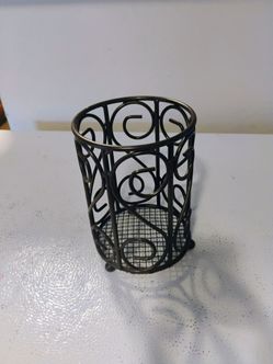 Dark Bronze Metal Wire Utensil Holder