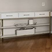 White entryway table