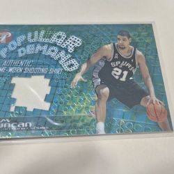 2002 Tim Duncan Topps Pristine Game Worn Jersey Basketball Card/ Baseball 