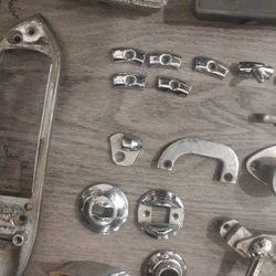 Miscellaneous Vintage Car Chrome Parts For British and German Cars