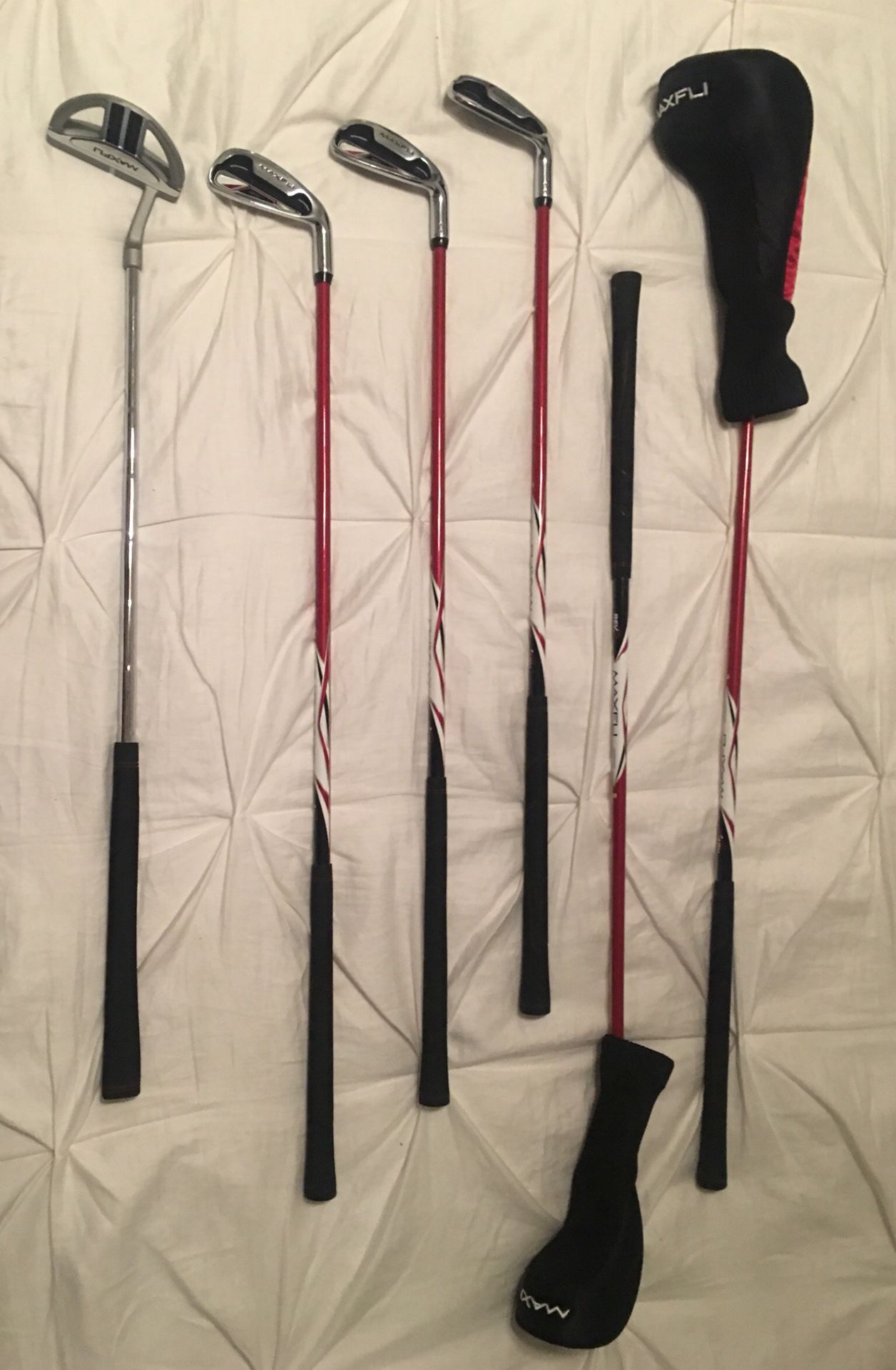Maxfli Rev2 Complete Junior Golf Set Red w/ Lightweight Graphite