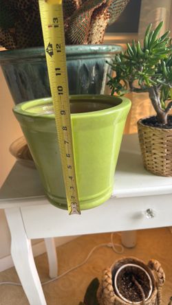 Lime Green Ceramic Pot