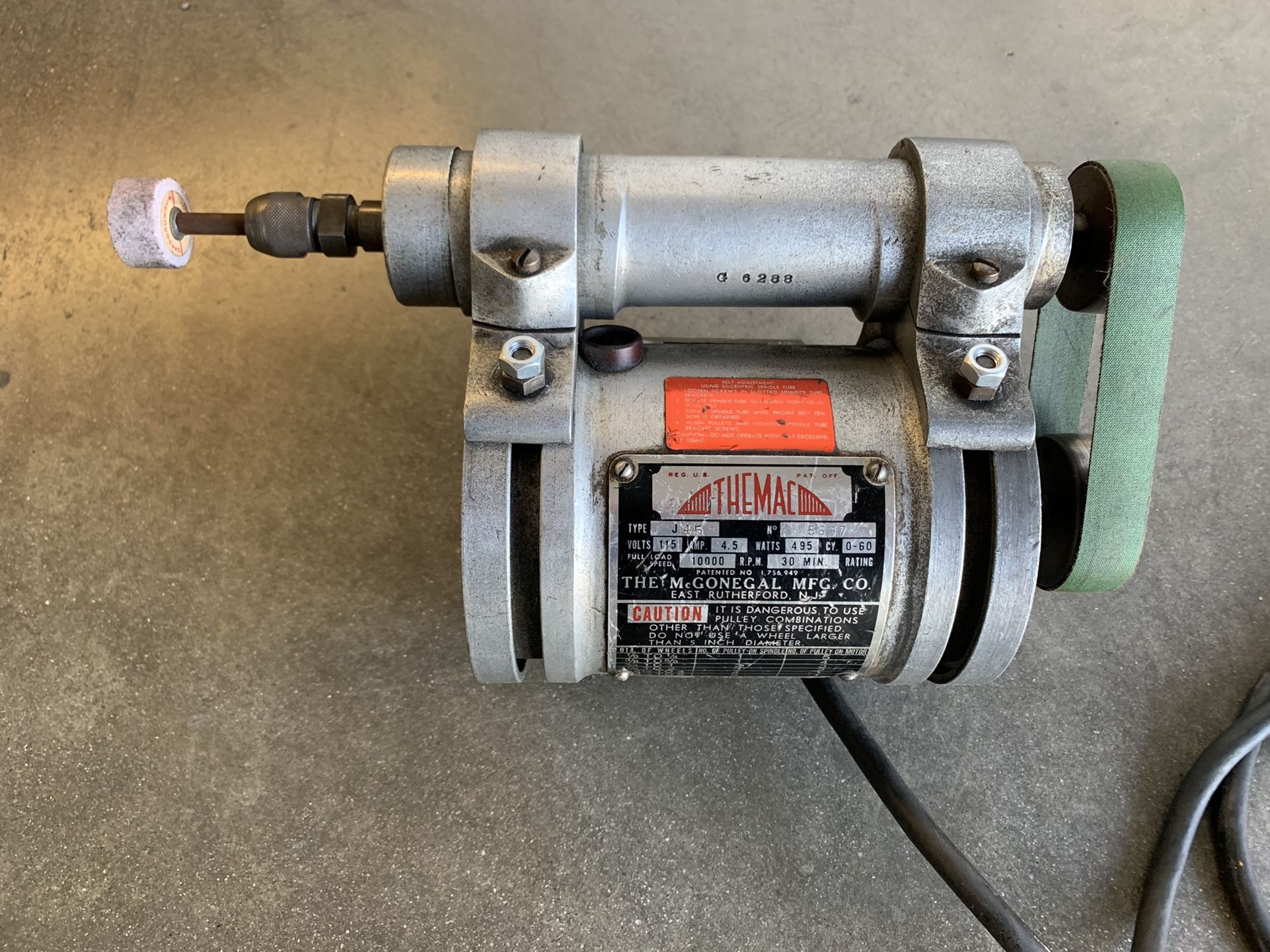 THEMAC PRECISION TOOL POST GRINDER 115V TYPE J45 "THE MAC"