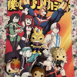 Funko Pops Bundle & Poster My Hero Academia Collection 