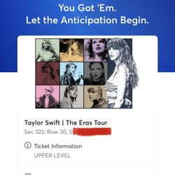 TAYLOR SWIFT - Upper Full View - SUNDAY 