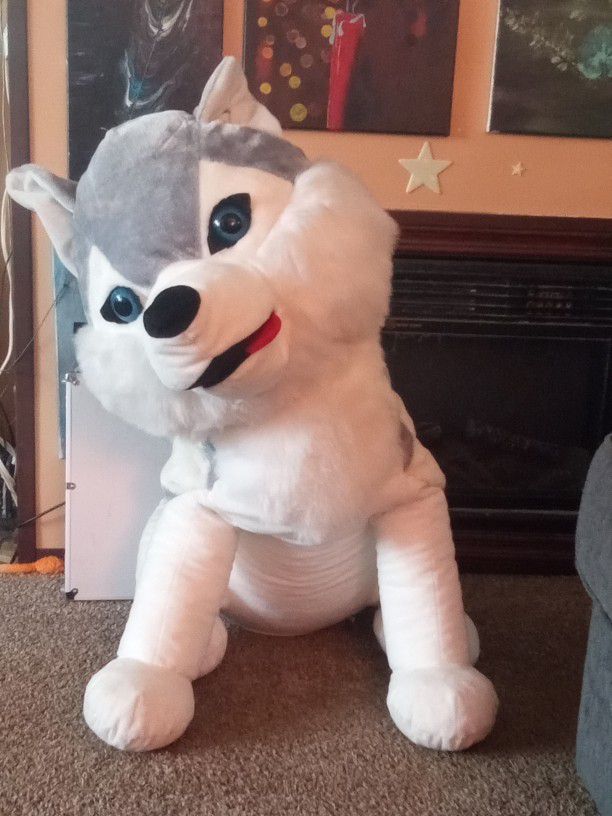 Husky Giant Stuffed Animal 