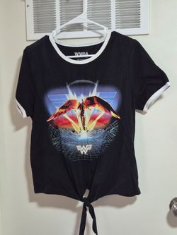 Wonder Woman 1984 Ringer Tie-Front Graphic Tee