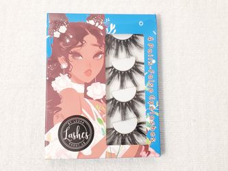 Losha 25mm Lashes 3D Faux Mink Fluffy Volume Eyelashes Thick Crossed 4 Pairs New