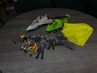 Tactical army set with helicopter in plane Tactical army set with helicopter and  plane
