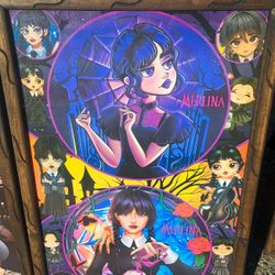 Wednesday Adam's/ Merlina Custom Art Xl.