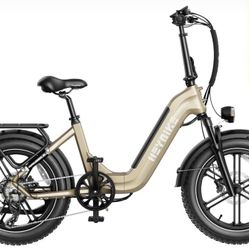 Heybike Ranger S Electric Bike for Adults, Foldable 1400W Peak Motor Ebike, 20" x 4.0" Fat Tire Step-Thru Electric Bicycle, 48V 14.4AH Removable Batte