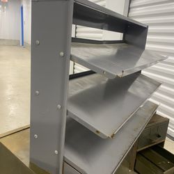 American steel magazine rack display shelves $25