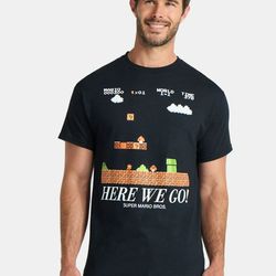 Nintendo Mario Here We Go Graphic Tee ( t shirt)