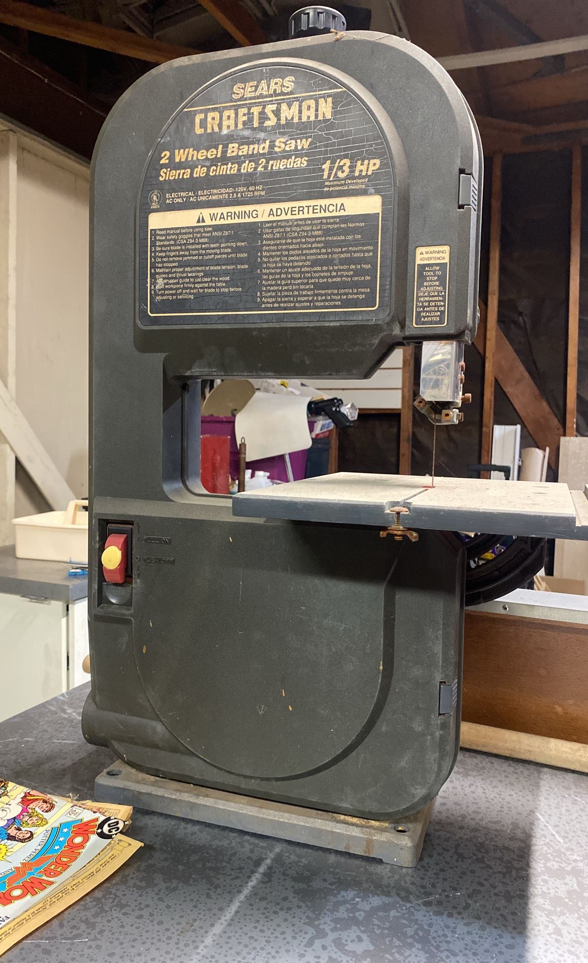 Sears craftsman two wheel bandsaw 1/3 hp withstand