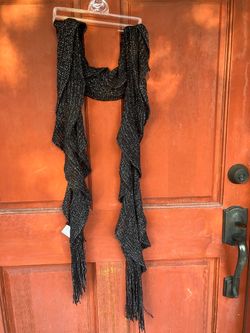 Super cute ribbon, scarf with silver sparkles