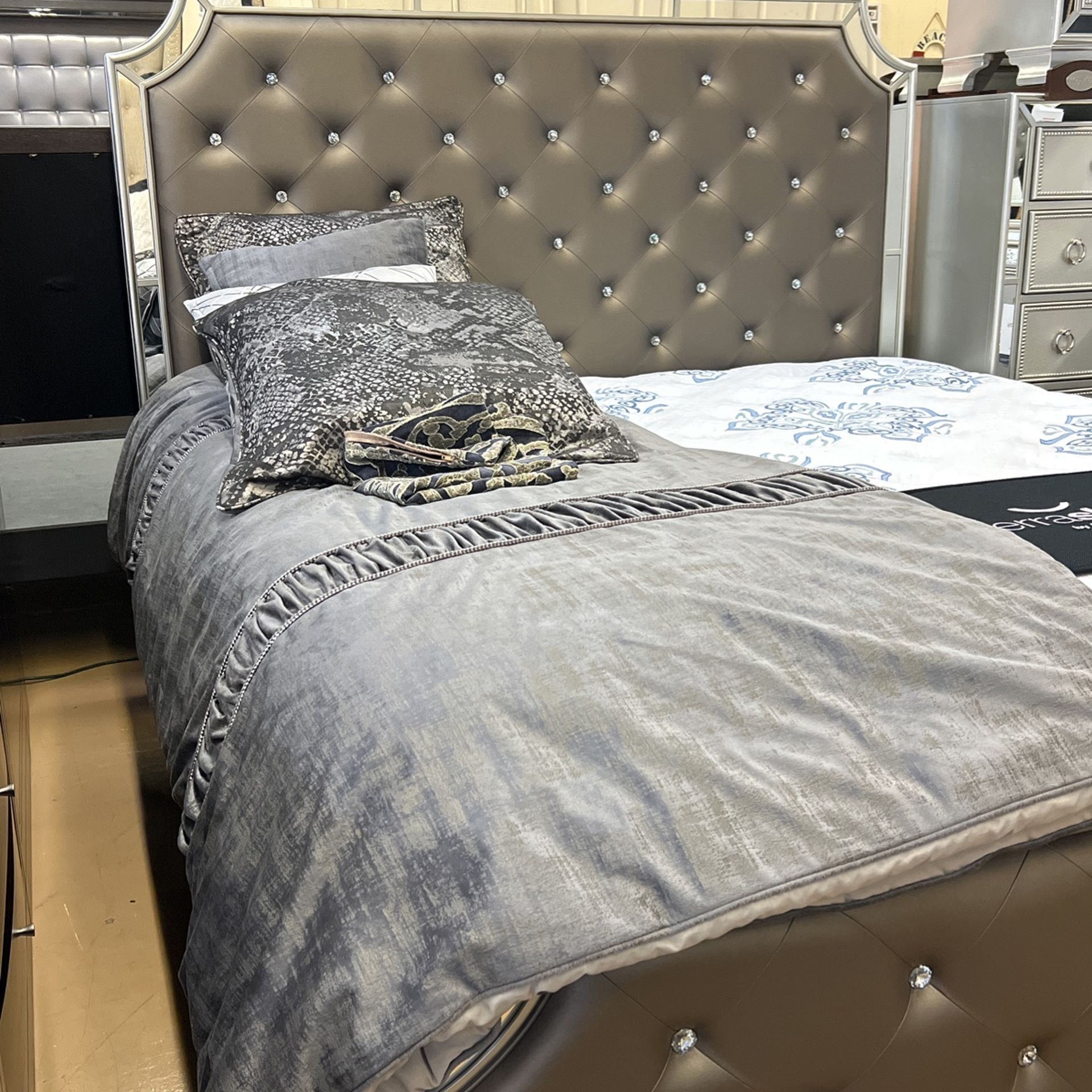 King Bed Frame (No Mattress Included)