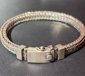 925 Sterling Silver Weave Link Bracelet