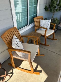 Outdoor patio table and chairs