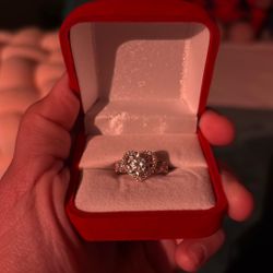 REAL GOLD HEART RING SIZE 7 FOR VALENTINES