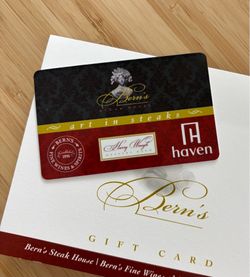 Bern's Steakhouse Gift Card $150 Value