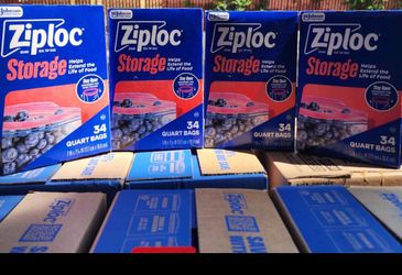 136 Ziploc bags quart size for $10