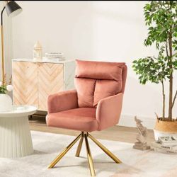 New Modern Accent Velvet Chairs Tufted Button Wingback Vanity Chair with Arms & Metal Gold Legs