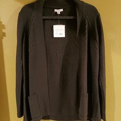 Black Knit Cardigan Medium 