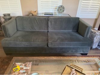 Grey velvet sofa/couch