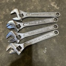 Set Of 4 Adjustable Wrenches 12”