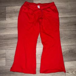 PINK Victoria's Secret Red Flare Sweatpants