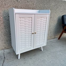 Double Door Entry Way Shoe Cabinet Storage Shelf 