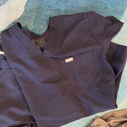 Men’s Large FIGS Navy blue Scrub Pants And Top