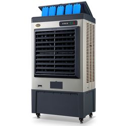 9000 m³/h Evaporative Air Cooler, 60L Water Tank, Commercial Swamp Cooler, Portable Cooling Fan with Automatic Water Inlet 	•	Model: JH-50AI 	•	Airflo