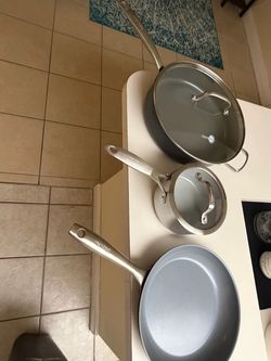 Green Pan frying pans and boiling pot