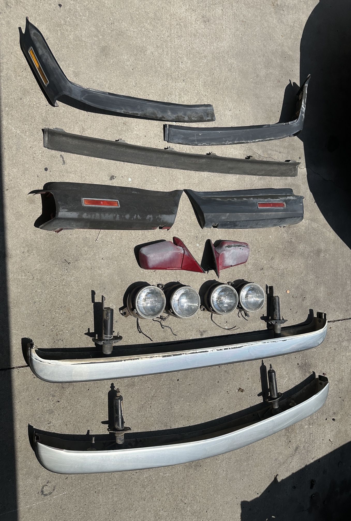 BMW E30 Bumpers Trim Headlights Mirrors