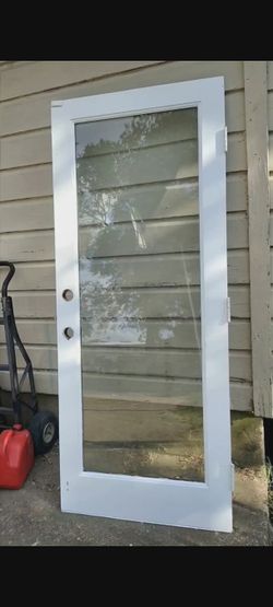 30” X 78 1/4” Exterior impact 1-Lite Fiberglass Door. $75