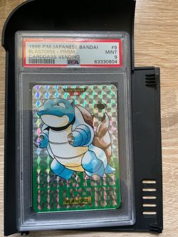 1996 Bandai Blastoise Prism Carddass Vending PSA 9