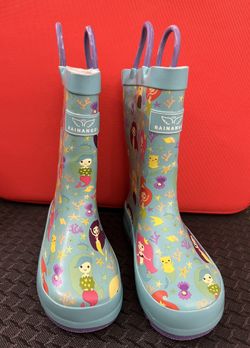 Mermaid Rain boots (size 7 toddler) 
