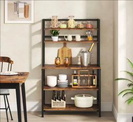 new Assembled C0176 Industrial Kitchen Baker's Rack, 5-Tier Kitchen Utility Storage Shelf