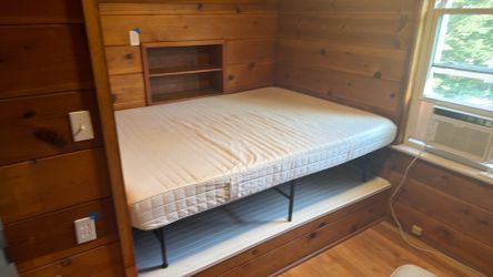 Clean queen sized mattress with frame