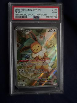 Pokemon PSA grade 9 Eevee prismatic evolutions